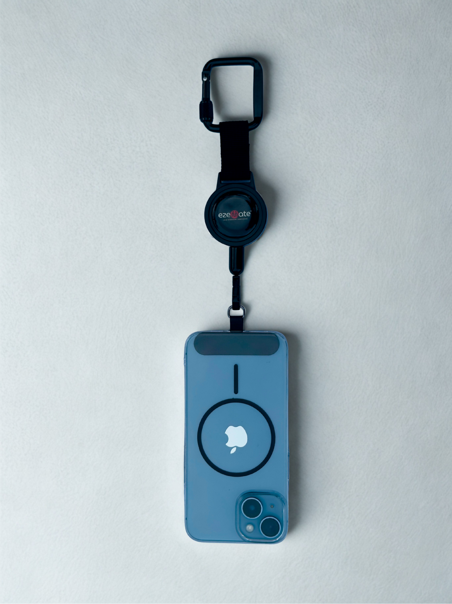 Guardia | Retractable Mobile Lanyard Holder for Anti-Theft & Anti-Drop Protection | 65cm Extendable Cable | Universal Phone Patch & Carabiner Hook | Smart Everyday Companion